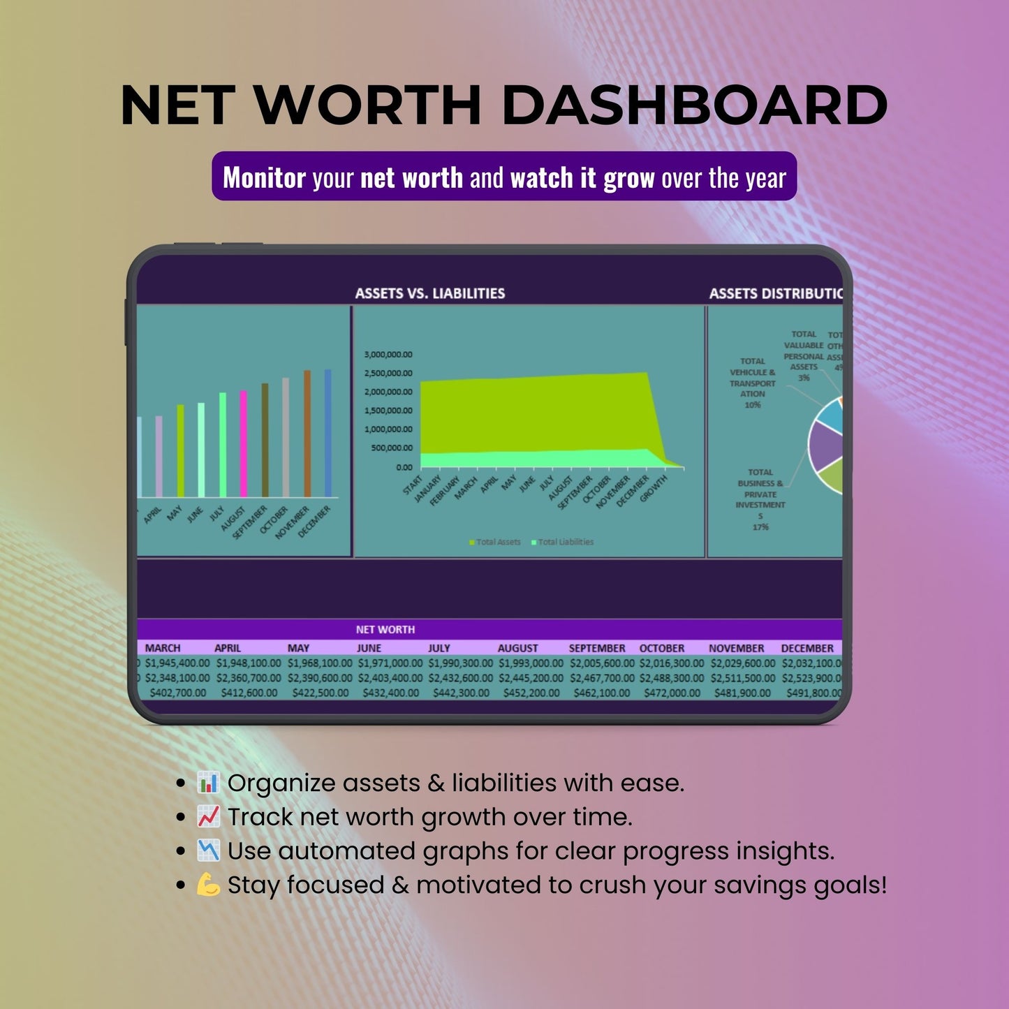 Net Worth Tracker - SMARTTEMPLATE CO